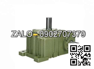 Hộp giảm tốc dạng úp ( nằm ) trục vít - bánh vít Yushen vỏ gang , size : 70 , tỉ số truyền 1/20 trục cốt ra hướng lên trên Model : WPO