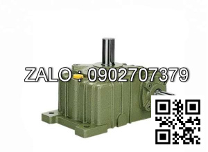 Hộp giảm tốc dạng úp ( nằm ) trục vít - bánh vít Yushen vỏ gang , size : 147 , tỉ số truyền 1/60 trục cốt ra hướng lên trên Model : WPO