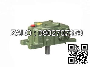 Hộp giảm tốc dạng úp ( nằm ) trục vít - bánh vít Yushen vỏ gang , size : 40 , tỉ số truyền 1/25 trục cốt ra hướng xuống dưới Model : WPX