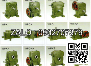 Hộp giảm tốc dạng đứng trục vít - bánh vít Yushen vỏ gang , size : 120 , tỉ số truyền 1/10 mặt bích ( mặt loa ) nằm bên dưới Model : WPDS