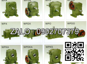 Hộp giảm tốc dạng đứng trục vít - bánh vít Yushen vỏ gang , size : 135 , tỉ số truyền 1/15 mặt bích ( mặt loa ) nằm bên dưới Model : WPDS