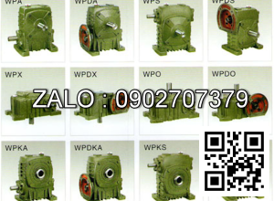 Hộp giảm tốc dạng đứng trục vít - bánh vít Yushen vỏ gang , size : 250 , tỉ số truyền 1/10 mặt bích ( mặt loa ) nằm bên dưới Model : WPDS
