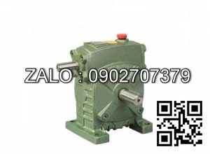 Hộp giảm tốc dạng vuông góc thân đứng vỏ gang , size :70 , tỉ số truyền 1/60 cốt đầu vào nằm ở phía trên Model : HW ( WPS )