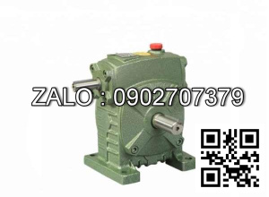 Hộp giảm tốc dạng vuông góc thân đứng vỏ gang , size : 100 , tỉ số truyền 1/25 cốt đầu vào nằm ở phía trên Model : HW ( WPS )