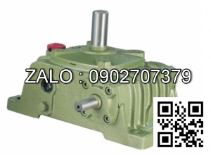 Hộp giảm tốc dạng vuông góc thân đứng vỏ gang , size : 147 , tỉ số truyền 1/30 cốt đầu ra chỉ lên phía trên Model : VW ( WPO )