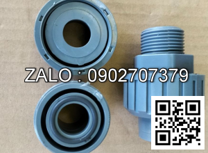 Rắc co nhựa ren ngoài 160