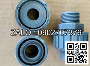 Rắc co nhựa 2 ren ngoài 168