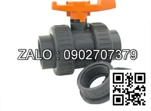 Van bi nhựa tay gạt rắc co 2 đầu sử dụng ống phi 32 Bình Minh