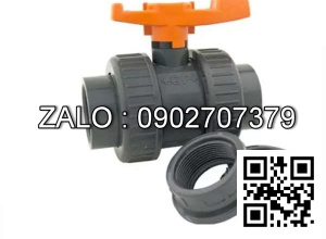 Van bi nhựa tay gạt rắc co 2 đầu sử dụng ống phi 90 Sunmax