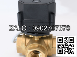 Van bi điện điều khiển đồng không ren 3 ngã DN15