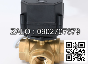 Van bi điện điều khiển đồng không ren 3 ngã DN35