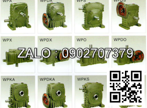 Hộp giảm tốc dạng đứng trục vít - bánh vít Yushen vỏ gang , size : 80 , tỉ số truyền 1/15 mặt bích ( mặt loa ) nằm bên dưới Model : WPDS