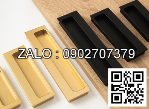 Tay nắm âm nhôm 128 Vàng