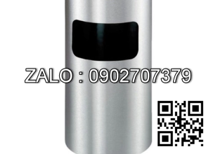 Thùng rác inox A35-B (có gạt tàn thuốc lá)