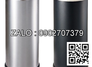 Thùng rác inox A35-F(đen) - Nắp lật