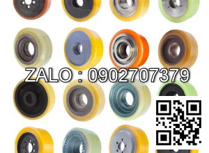 Bánh xe đẩy AHQ125 cao su nhiệt xám quay Ø125x32 mm