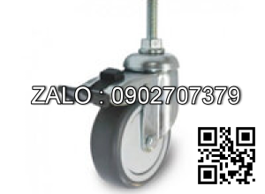 Bánh xe đẩy TCF32 cao su nhiệt nâu quay Ø32x12 mm