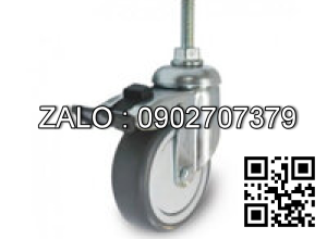 Bánh xe đẩy TCF32 cao su nhiệt nâu khóa Ø32x12 mm