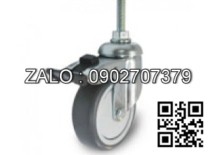 Bánh xe đẩy TCF32 cao su nhiệt nâu vít khóa Ø32x12 mm