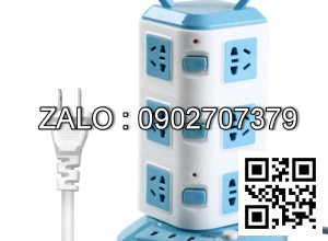 Ổ Cắm Điện Đứng 3 Tầng 12 Lỗ Cắm 3 Cổng Sạc USB