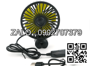 Quạt làm mát usb luồng gió mạnh xoay 360, điều khiển 3 tốc độ gió