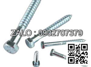 Vít đầu dù thân gỗ thép xi