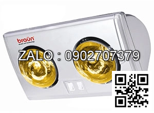 Đèn sưởi phòng tắm Braun 2 bóng BU02P