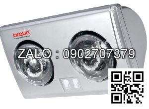 Đèn sưởi phòng tắm Braun 2 bóng BU02