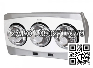 Đèn sưởi nhà tắm Hans 3 bóng H3B