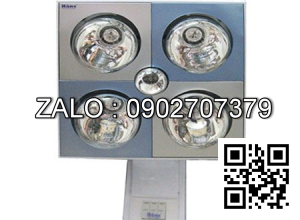 Đèn sưởi nhà tắm Hans 4 bóng (treo tường) H4B110