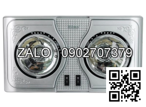Đèn sưởi nhà tắm Hans 2 bóng H2B