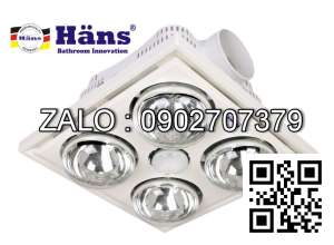 Đèn sưởi nhà tắm hồng ngoại HANS 4 bóng