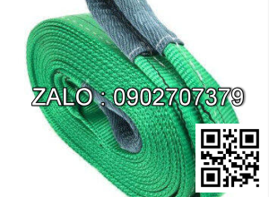 Dây cáp cẩu hàng, dây bẹ cẩu hàng 2 tấn 6m, bản rộng 5cm, siêu bền, dây xanh