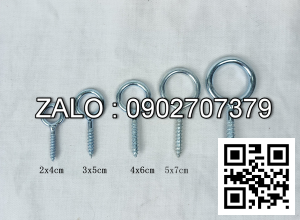 Khoen Vít tròn Inox dài 1x2cm 2x4cm 3x5cm 4x6cm 5x7cm 6x8cm