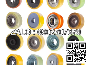 Bánh xe đẩy IFJ130 Pu thép xanh quay Ø130x40 mm