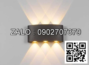 Đèn Led Gắn Tường Ngoài Trời 2w 6 Bóng Vỏ Đen (LWA8031-BK)