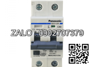 Cầu dao chống giật RCBO 2P 20A 30mA Panasonic BBDE22031CNV