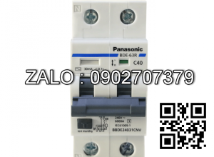 Cầu dao chống giật RCBO 2P 63A 30mA Panasonic BBDE26331CNV