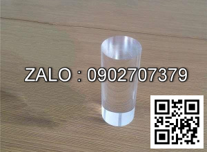 Cây Mica Tròn Đặc Trắng Trong Phi 40Mm, 45Mm