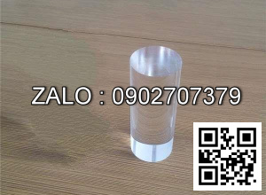 Cây Mica Tròn Đặc Trắng Trong Phi 50Mm, 55Mm