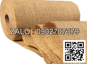 Vải bố nâu thô dày vintage