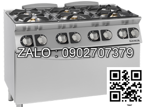 Bếp Âu 6 họng dùng gas có lò nướng lớn dùng điện Giorik CG76EH