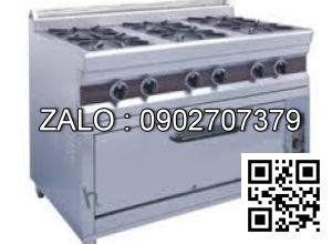 Bếp gas 6 đầu kèm lò nướng chạy gas Wailaan WGF6-7