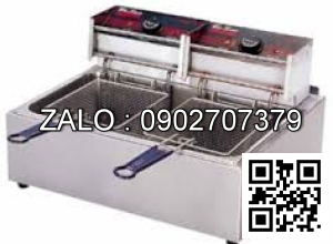 Bếp chiên nhúng 2 bồn 2 rổ Okasu OKS-EF82