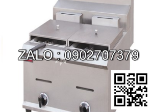Bếp chiên nhúng chạy gas 2 bồn 2 rổ Okasu OKS-EF72