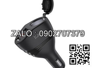 Cóc Sạc Xe Hơi Hoco Z34 2 Cổng Usb 3.1A - Tích Hợp Khe Cắm Thuốc Lá 96W