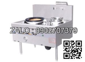 Bếp á Okasu 1 họng gang 1 bầu nước quạt thổi