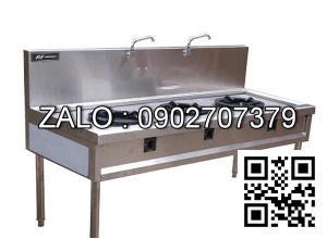 Bếp á Okasu 3 họng gang quạt thổi