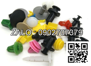 Bộ 100 đinh tán chốt vít nở nhựa cho xe hơi ô tô