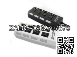 Hub USB 4 Port Hình Ổ Điện Có Công Tắc